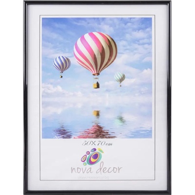 ФОТОРАМКА ПЛАСТМАСОВА 50Х70 СМ. ЧЕРНА