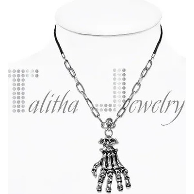 Talitha Готик колие " Ръка на скелет"