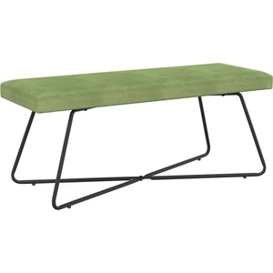 vidaXL Пейка Светло зелено 110 x 40 x 45 cm Кадифе (42038346)