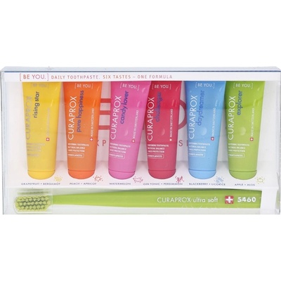 Curaprox Be You 6-pack zubná pasta 6 x 10 ml + zubná kefka CS 5460 darčeková sada