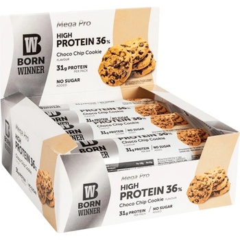 Born Winner Mega Pro 36% High Protein Bar [12 x 85 грама] Chocolate Chip Cookie Dough