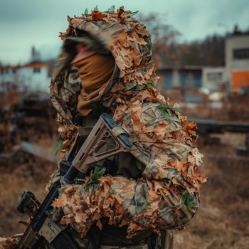 Kicking Mustang Maskovací ramenný prevlečník KMCS Cobra Hood Dark Forest