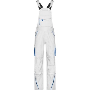 Daiber JN 848 / Работен панталон с нагръдник - бял/кралско синьо 60 (020848901o5)