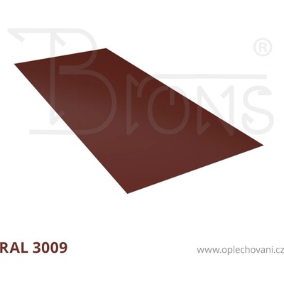 Brons Rovinný plech 850 x 2000 mm červenohnědá