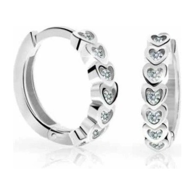 Cutie Diamonds detské kruhové náušnice z bieleho zlata s briliantmi C3340-10-10-X-2-D