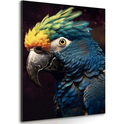 Obraz modro-zlatý papoušek - 40x60