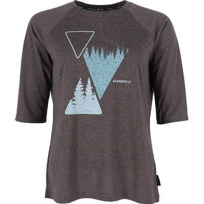 Ghost WALDsassen by Maloja Line 3/4 rukáv dámsky Rock Gray Ice Blue
