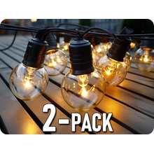 V-TAC Solárna reťaz s diaľkovým ovládaním 10x0,5W, 10x30LM, 12m, 3,7V, 1200mAh, IP44, 3000K/2-PACK!