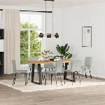 vidaXL Трапезни столове, 6 бр, светлосиви, кадифе (3315614)