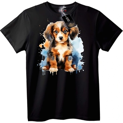 NOONEBRAND Тениска Сладко куче корги - XS, Black
