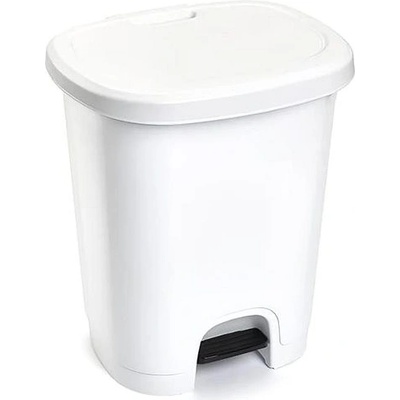 Plastic Forte COLOR Koš na odpad 27 l BÍLÝ bez vložky s pedálem