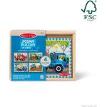 Melissa & Doug 50210 Дървен пъзел в кутия 4 пъзела от 12 ч (50210)