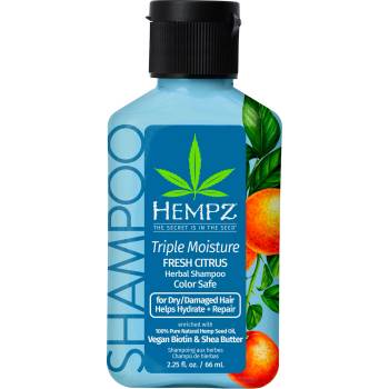 Hempz Mini Triple Moisture Herbal Shampoo Шампоан за коса унисекс 66ml