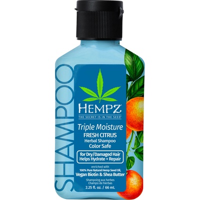 Hempz Mini Triple Moisture Herbal Shampoo Шампоан за коса унисекс 66ml