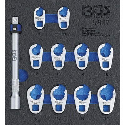 BGS technic sada plochých otevřených klíčů 10 mm 10 - 19 mm 11dílná BGS 9817