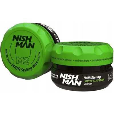 Nishman M2 Matte Clay Wax Keratin matná hlina na vlasy so silnou fixáciou 100 ml