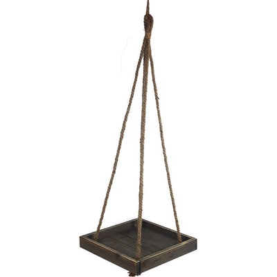 Morex Květináč dřevěný béžový 28 x 28 x 85 cm