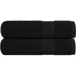 vidaXL Кърпи за ръце FROGN 2 бр. Черни 50x100 см 360 г/м2 (136950)