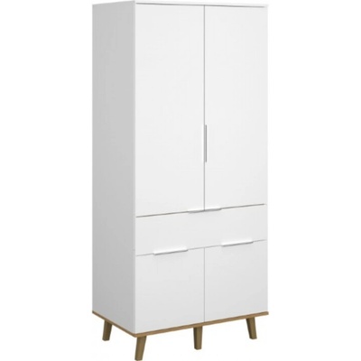 Arten Šatní skříň NEPTUN-4D1S bílá / dub kamenný