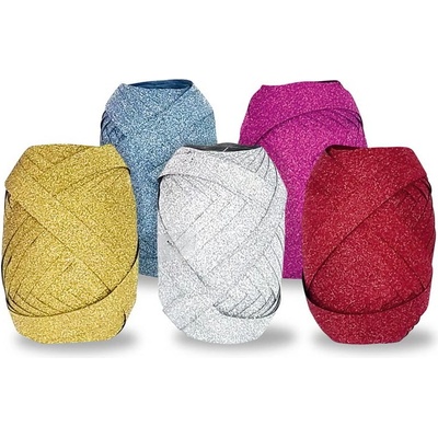 Stuha vázací 20m x1cm Jumbo glitr mix