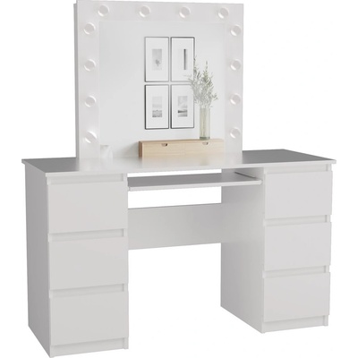 TP Living toaletný stolík s led KUBA biely