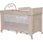Lorelli Бебешка кошара на 2 нива Lorelli - Noemi Plus, Fog beige star (10080562217) - baby