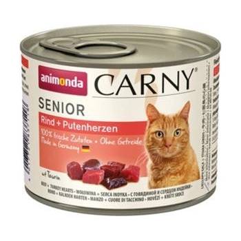 Animonda Carny cat Senior hovädzie a morčacie srdiečka 6 x 200 g