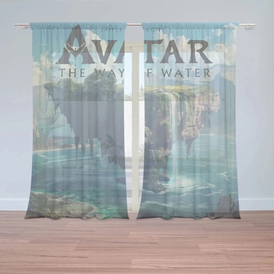 Sablio Záclony Avatar The Way of Water Plovoucí ostrov: 2ks 150x250cm