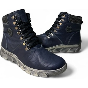 Loretta comfort АНАТОМИЧНИ ДАМСКИ БОТИ ОТ ЕСТЕСТВЕНА КОЖА В СИН ЦВЯТ