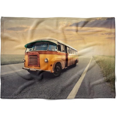 Impar fleece deka Retro autobus Podšití beránkem NE 200x140