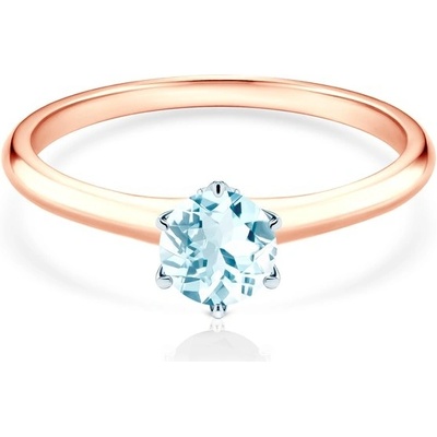Savicki zásnubní prsten The Journey dvoubarevné zlato akvamarín TJ R3 AKW RB