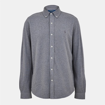 Ralph Lauren Риза Polo Ralph Lauren Men's Slim Fit Button-Down Plain Shirt - Medium Flannel