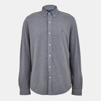 Ralph Lauren Риза Polo Ralph Lauren Men's Slim Fit Button-Down Plain Shirt - Medium Flannel