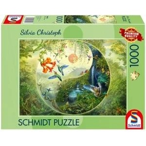 Schmidt Spiele Silvia Christoph: Yin & Yang In the Forest of Hummingbirds (1000 Pieces)