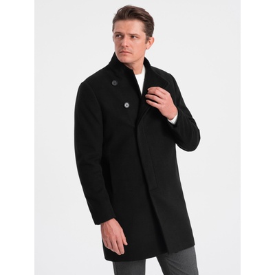 Ombre Clothing Черно мъжко палто с омбре елементи C501 Ombre Clothing | Cheren | МЪЖЕ | M