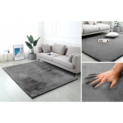 Divio.cz RABBIT Tmavě Šedý imitace králičí kožešiny