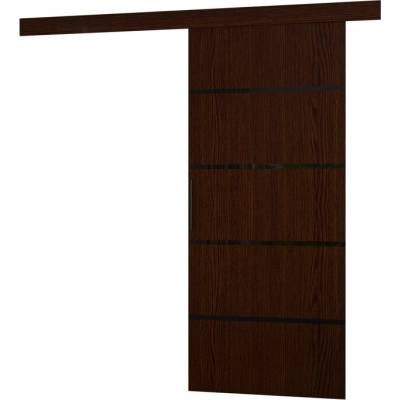 Sconto Posuvné dvere MUSCHU 86 hnedá/čierna 86x205 cm