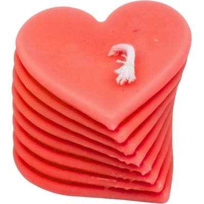 Svíčkománie3D Srdíčkový sloup červená 65 g