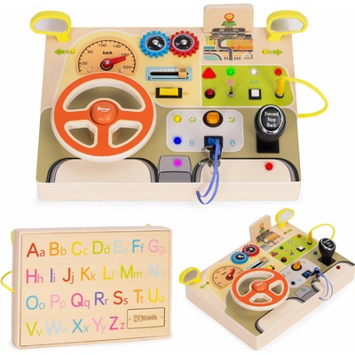 EcoToys Drevená LED manipulačná doska