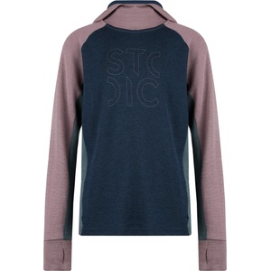 Stoic Детски вълнен пуловер Stoic Kid's Merino260 StadjanSt. Hoody Merino hoodie - Plum Dusk Multi - размер 152 (EU) (703-2794-0815)