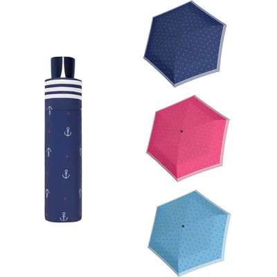 Doppler Mini Fiber Sailor dámský skládací mechanický deštník růžový