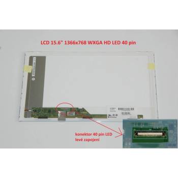 LCD 15.6" 1366x768 WXGA HD LED 40pin matný