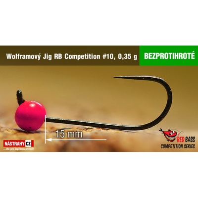NASTRAHY.cz Bezprotihrotý wolframový Jig RB Competition #10 14 mm 0,35 g Pink 5 ks