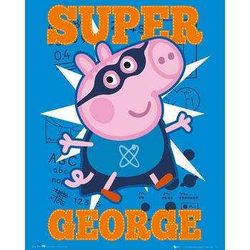 Posters Plakát, Obraz - Prasátko Pepa - Super George, (40 x 50 cm)