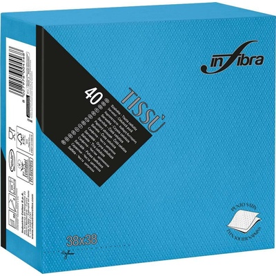 INFIBRA Papírové ubrousky Linea New Soft-touch tyrkysová 2V 40ks 38x38cm
