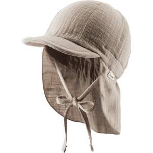 Sterntaler Детска шапка с козирка Sterntaler Kid's Schirmmütze Nacken Uni Cotton Cap - Taupe - размер 43 cm (904-4918-0311)