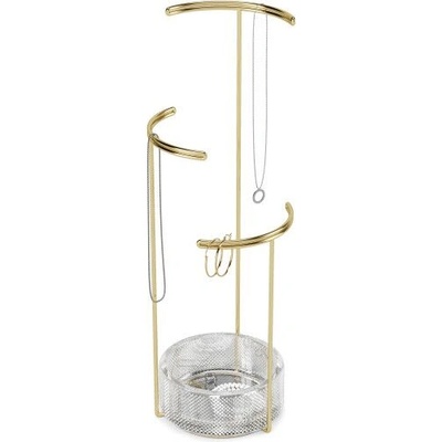 Umbra HK Limited Umbra Поставка за бижута и аксесоари tesora - цвят месинг / стъклена основа (umbra-1014862-104)