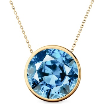 SAVICKI Колие The Journey: злато, син лабраторен диамант