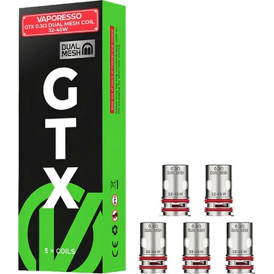 Vaporesso GTX V2 DUAL MESH žhaviaca hlava 0,3 ohm 5 ks