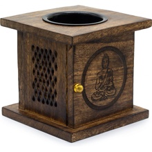 AWM Velká Aroma Lampa z Mangového Dřeva Budha